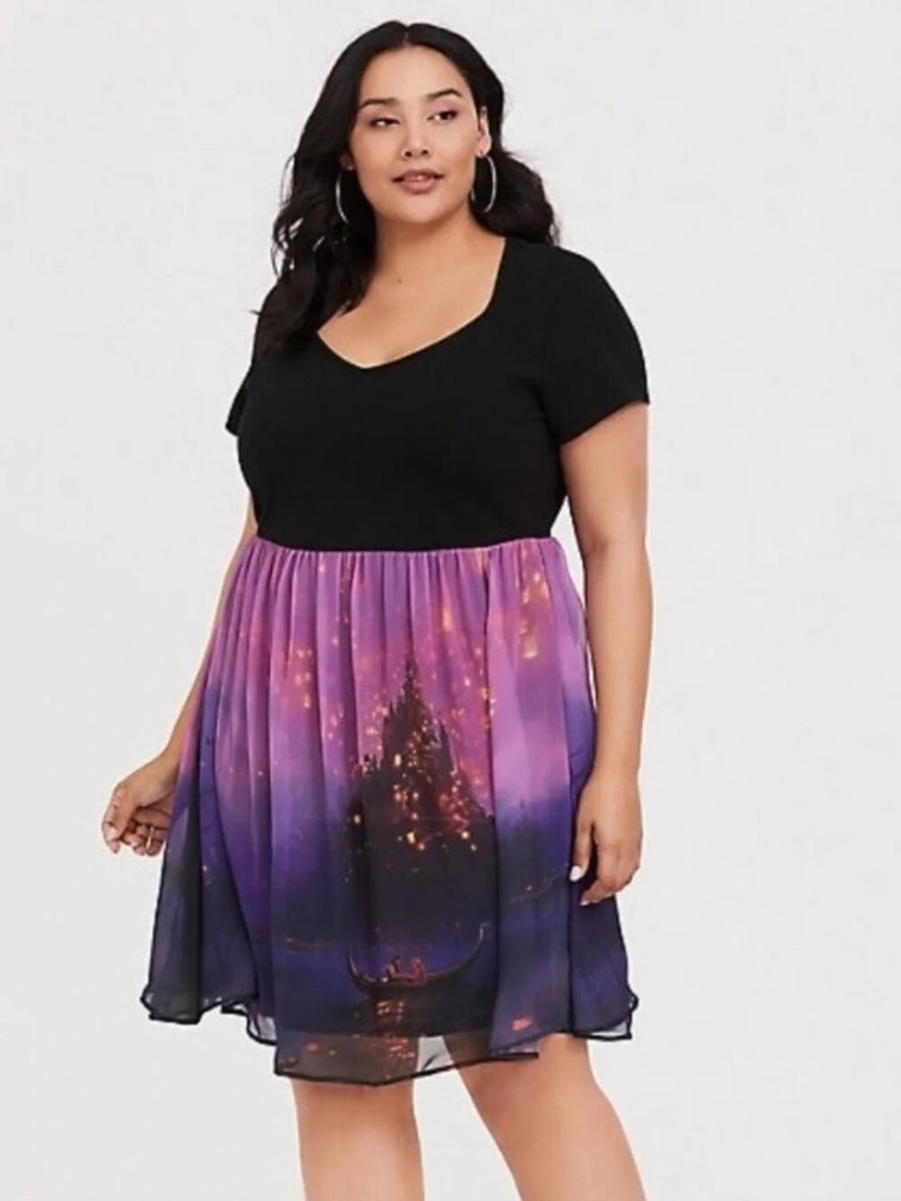 Torrid Disney Tangled Rapunzel Lantern Babydoll Fit & Flare Dress
